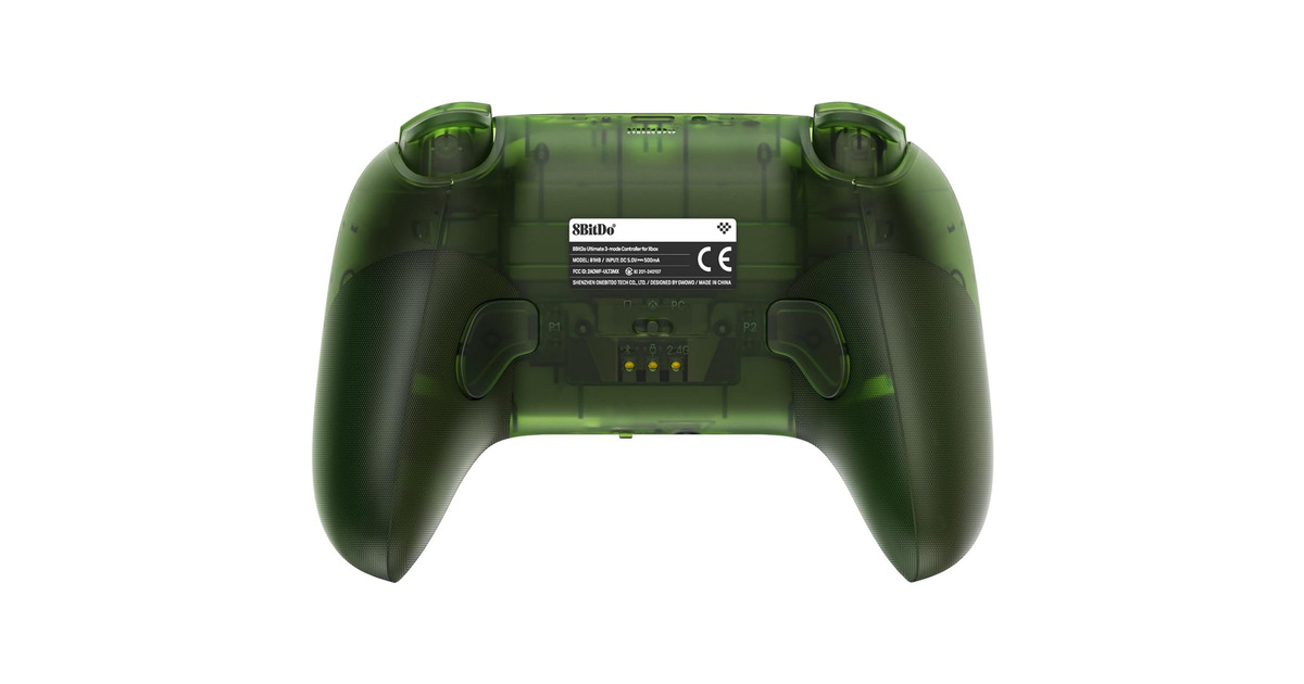 8BitDoUltimate 3-mode controller voor Xbox  (Groen/transparant, Xbox Series X|S, Xbox One, Pc, Bluetooth / USB-C / 2.4 GHz)