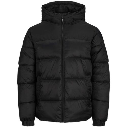 Jack & Jones - 12243520 PUFFER HOOD-BLACK Negro