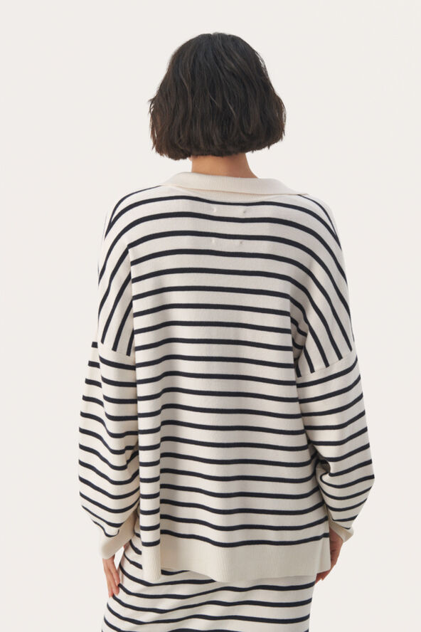 Part Two NataraPW PU Dark navy stripe