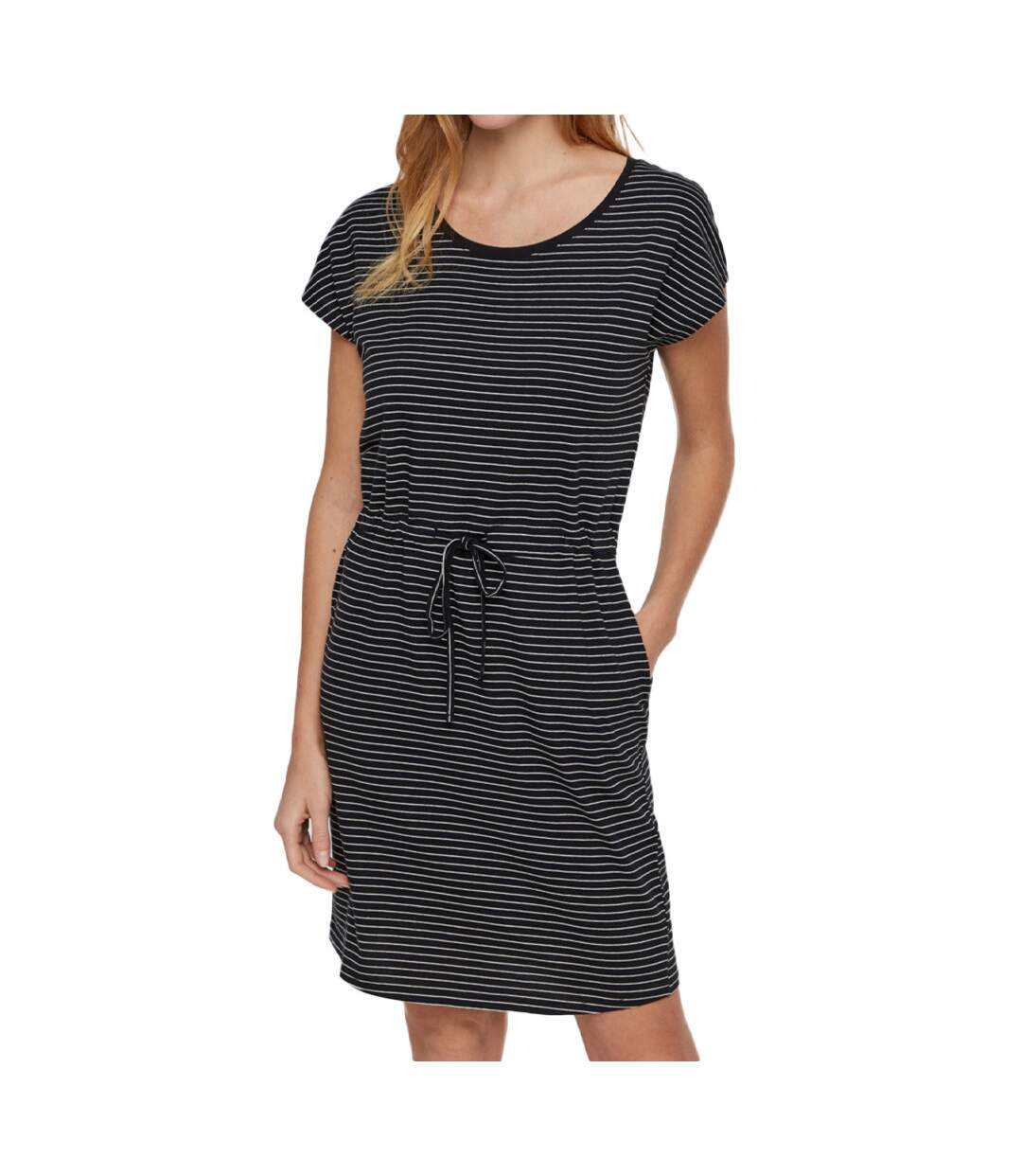 Robe Noir à rayures Femme Vero Moda Mapril