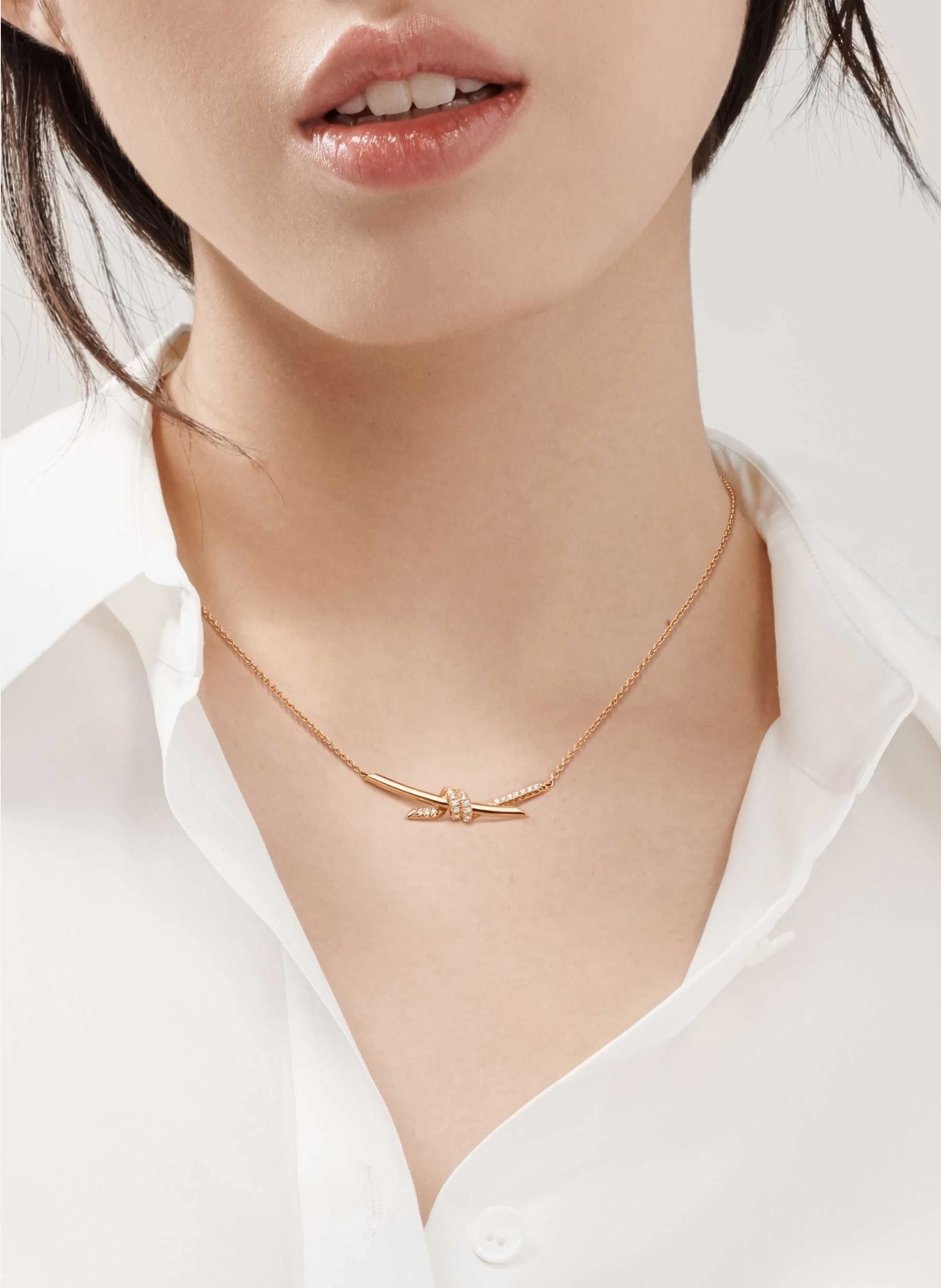 TIFFANY & Co. Tiffany Knot HALSKETTE aus 18 Karat Roségold