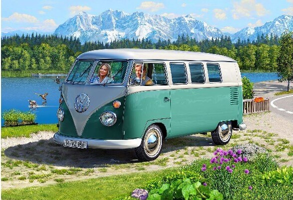 Revell - Vw T1 Samba Bus Bil Byggesæt - 1:24 - Level 5 - 07675