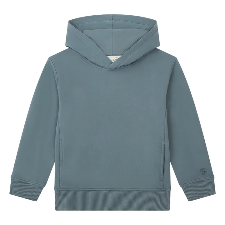 SMALLABLE BASICS Hoodie Garçon Coton Bio | Bleu Vert