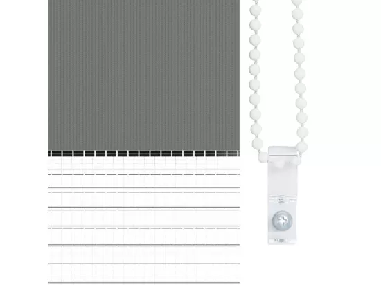 Store zèbre gris foncé largeur du tissu 110,9 cm polyester