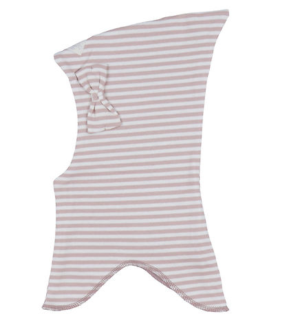 Racing Kids Schlupfmütze - 2-lagig - Dusty Rose/Ivory m. Schleif