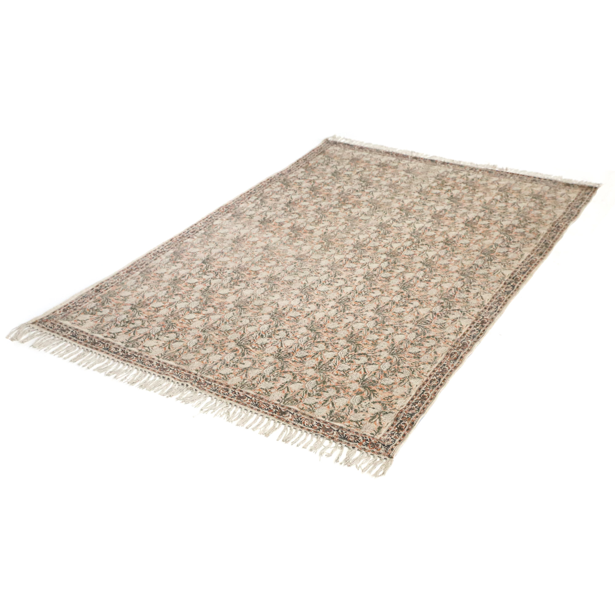Blockprint-Teppich 'Krish', beige, multicolor, B 200 cm, L 140 cm von fischer's lagerhaus