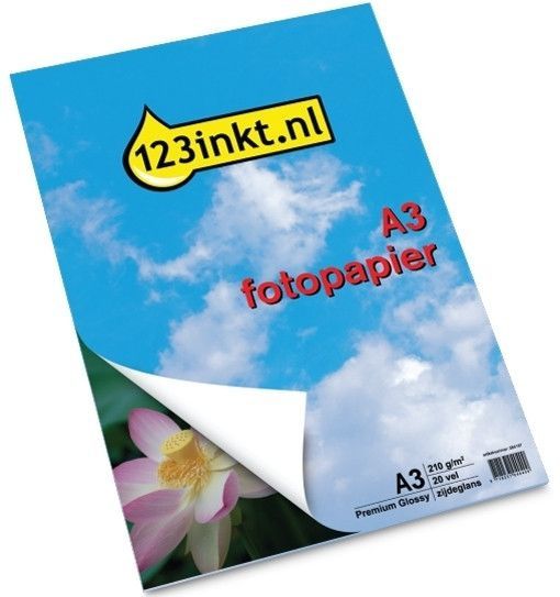 123inkt - Premium Glossy - Fotopapier - A3 - 210 grams - 20 vel