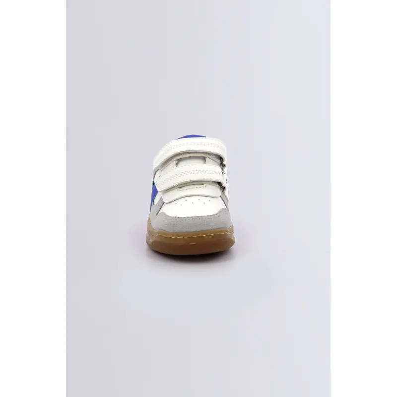 Kalido Blanc gris bleu BASKETS BASSES Synthétique Garçon