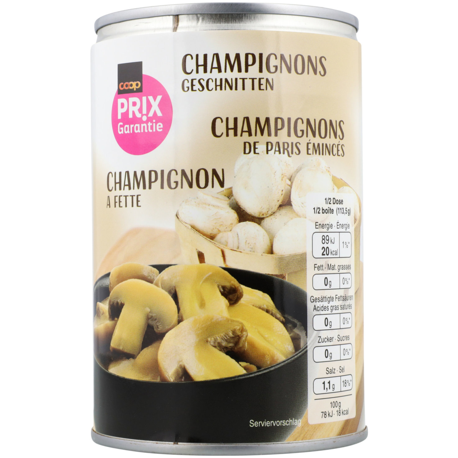 Prix Garantie Champignons geschnitten