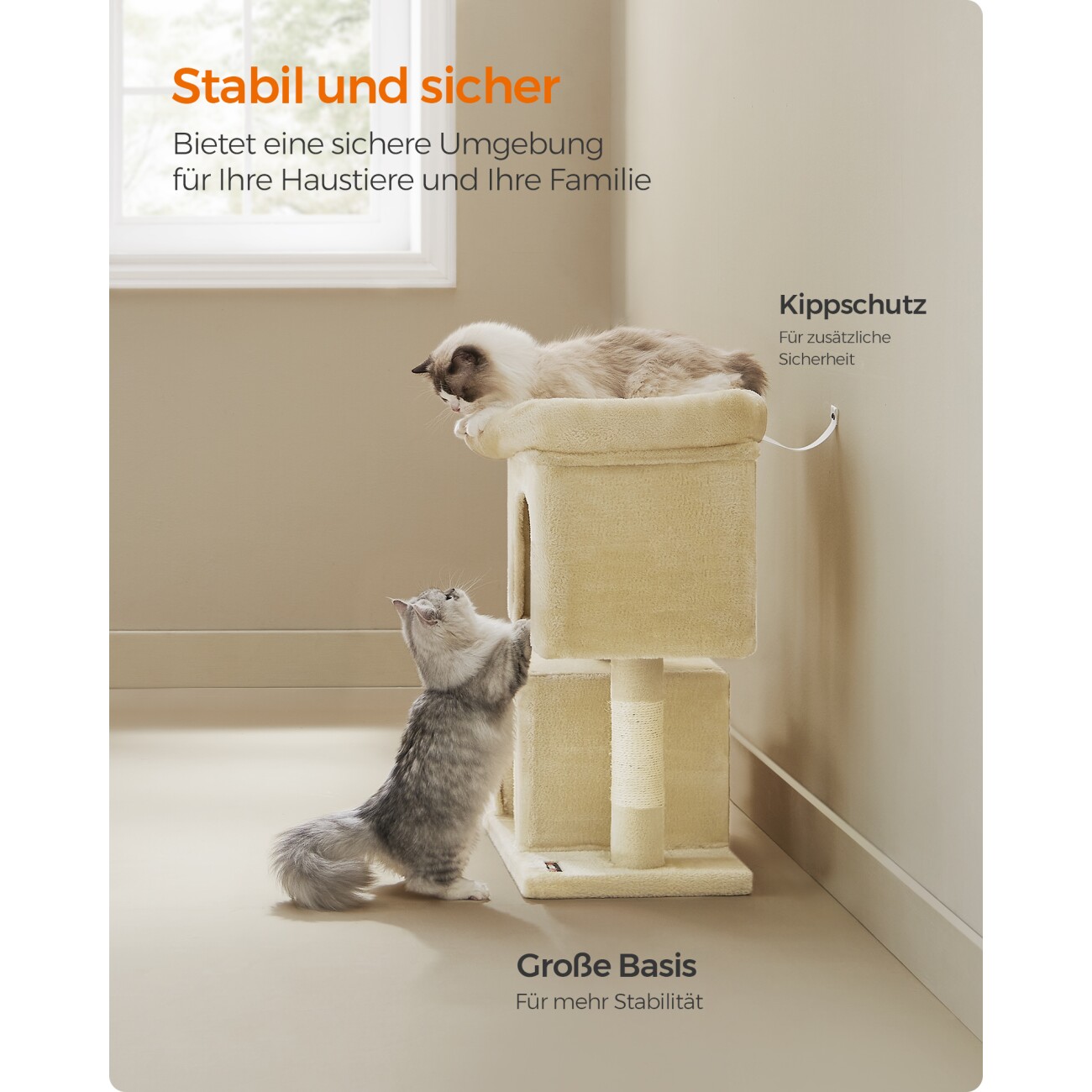 FEANDREA Kratzbaum 74 cm beige