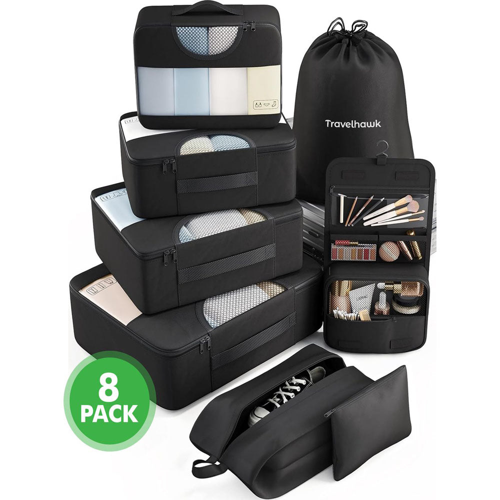 Travelhawk Packing Cubes - set van 8