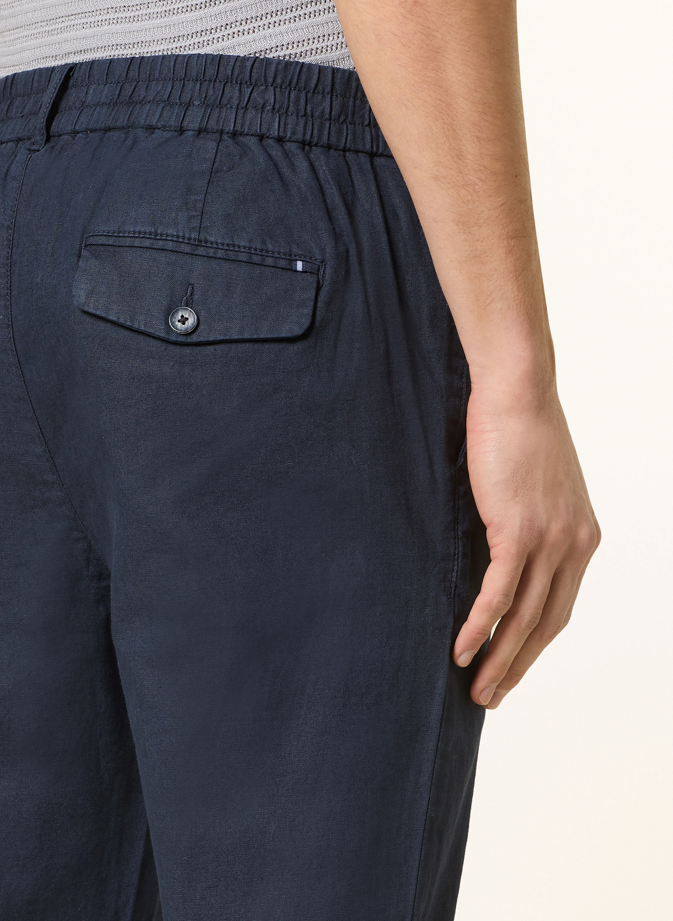 STROKESMAN'S Chino Extra Slim Fit mit Leinen