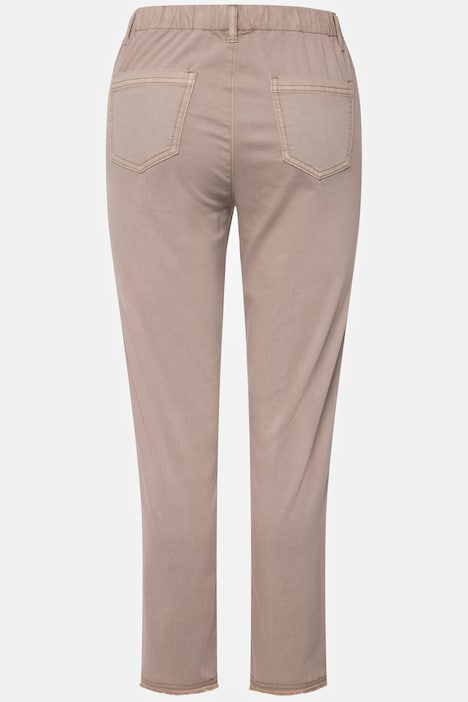 7/8-Slimhose, schmale Passform, 4-Pocket, Fransensaum, mit recyceltem Polyester