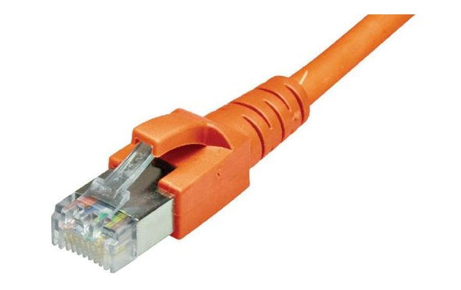 Patchkabel RJ-45 - RJ-45, Cat 6A, S/FTP, 0.2 m, OrangePatchkabel, 0.2 m, Orange