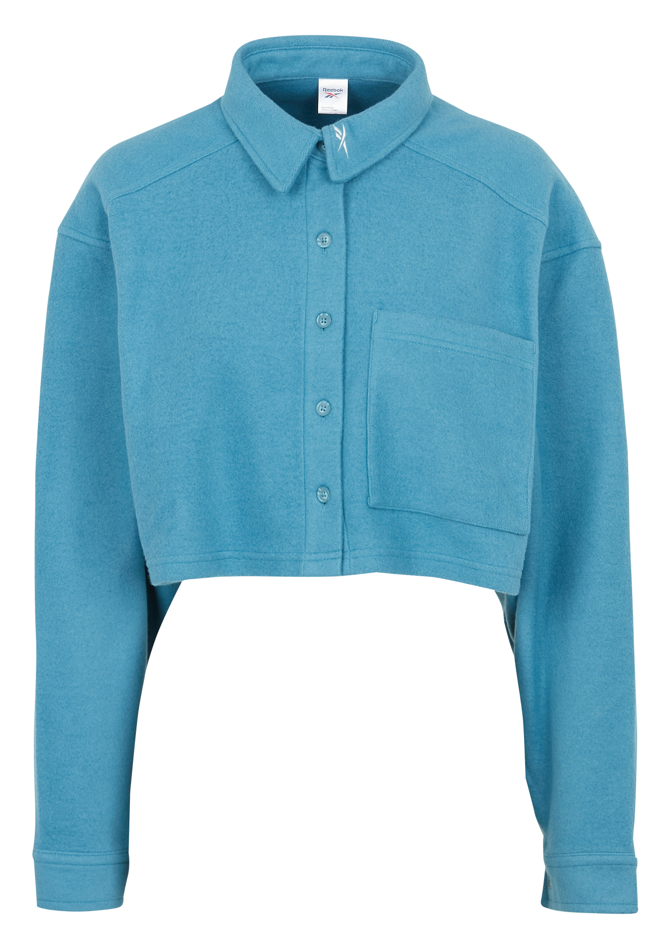 CL WDE - Gilet court col classique en molleton | Bleu