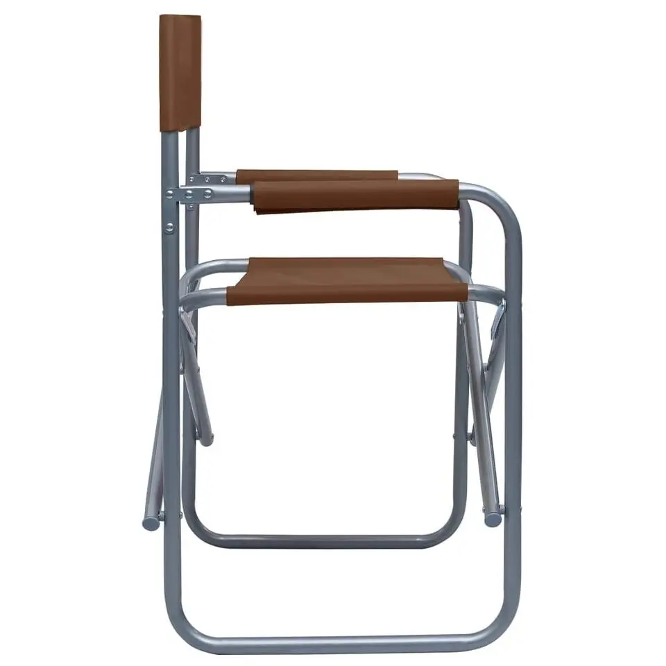 vidaXL - Campingstoel - Bruin - Metaal - 2 stuks