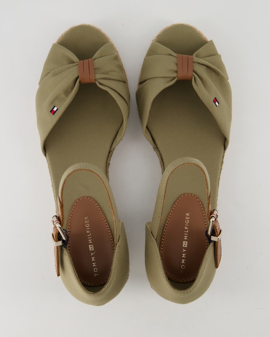 Tommy Hilfiger Basic Open Toe Mid Wedge Sandalen in Grün