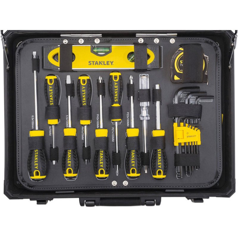 Valise de maintenance Stanley 4 niveaux d'outils, 142 pièces