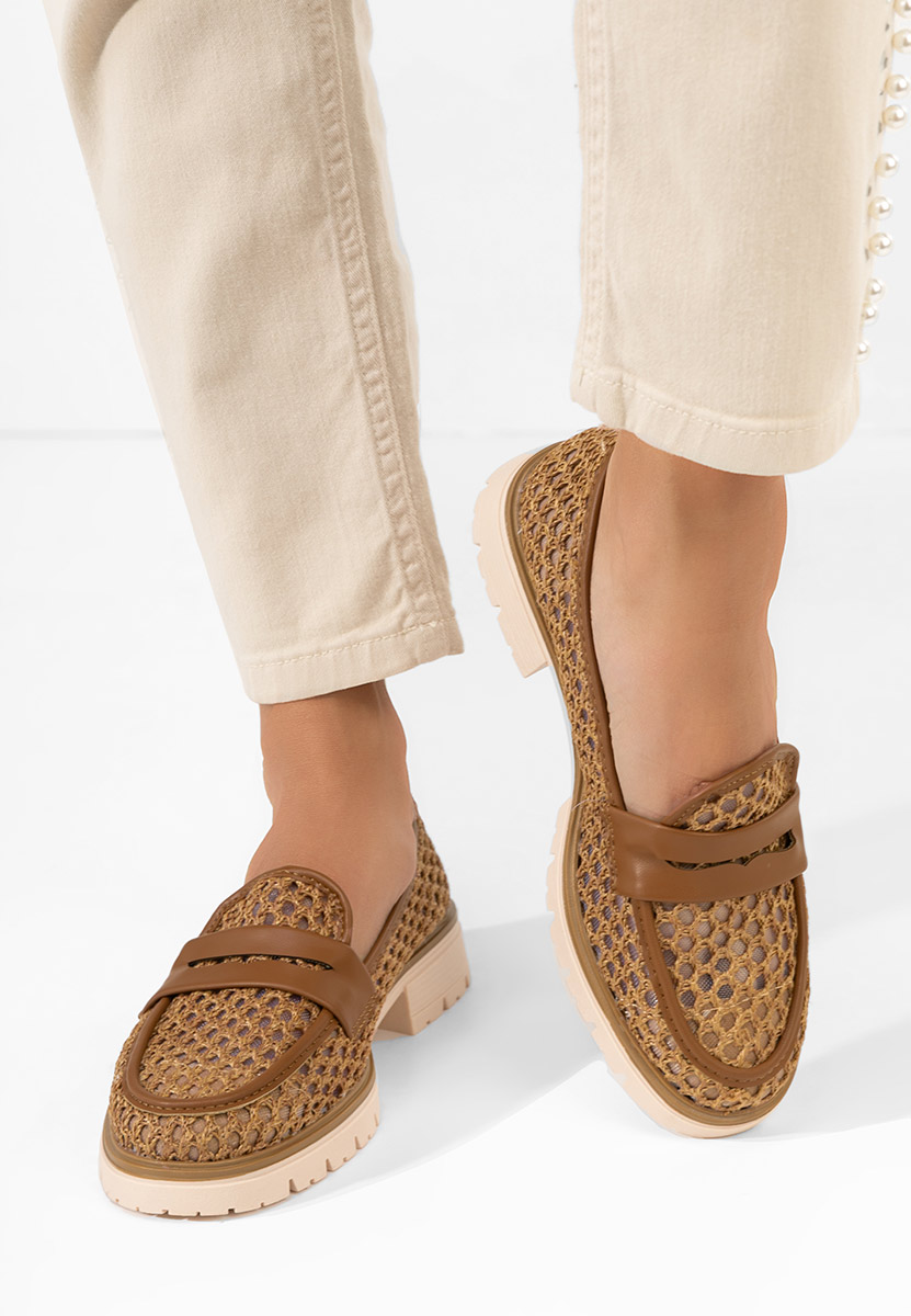 Mocassins d été femme chameau Maryjanne