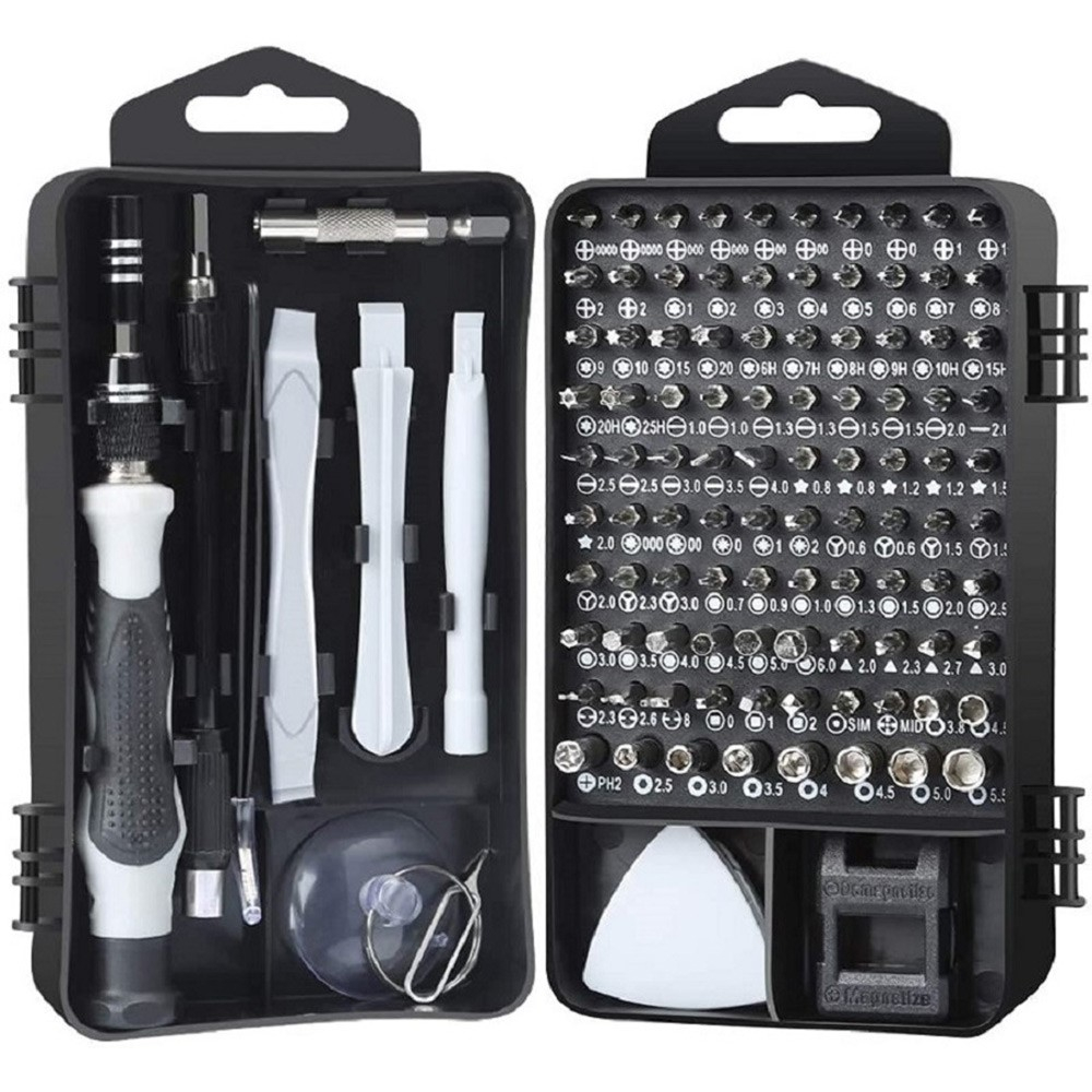122in1 Profi Universal Werkzeug Set Handy Reparatur Schraubendreher / Öffnungswerkzeug   Aufbewahrungsbox - Schwarz