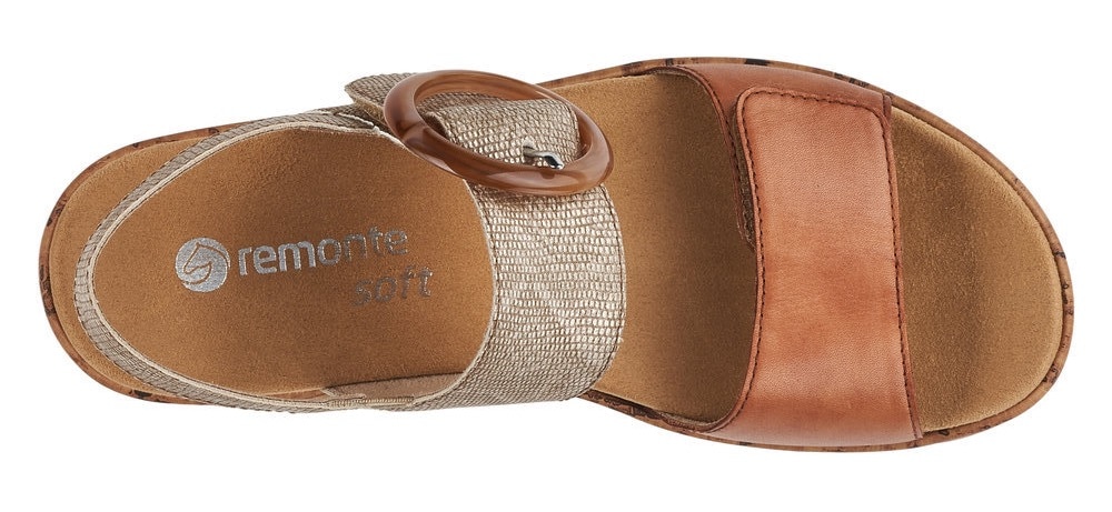 Remonte Keilsandalette  , Sommerschuh, Riemchensandale, praktische Klettverschlüsse