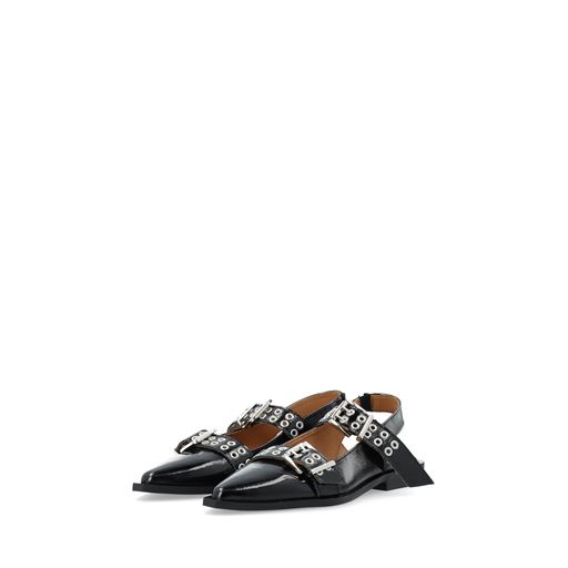 Bianco BIAVictoria Slingback Ballerinasko, Black Nappalak, 41