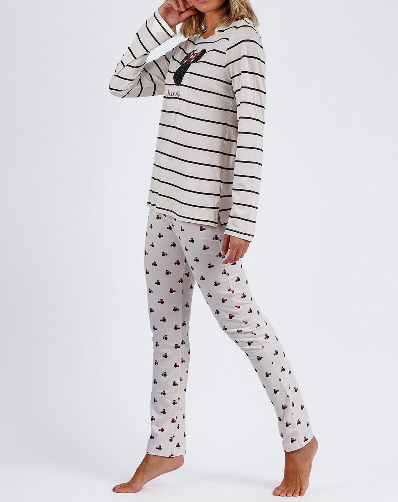 28 Pyjama Paillettes Minnie blanc
