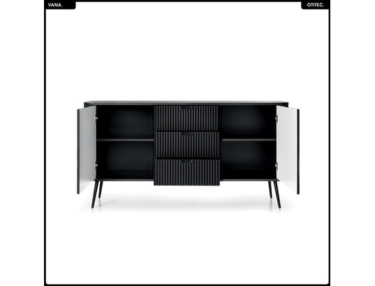 OTITEC - Commode - l.168 x h.87 x p.39 cm - vana - noir