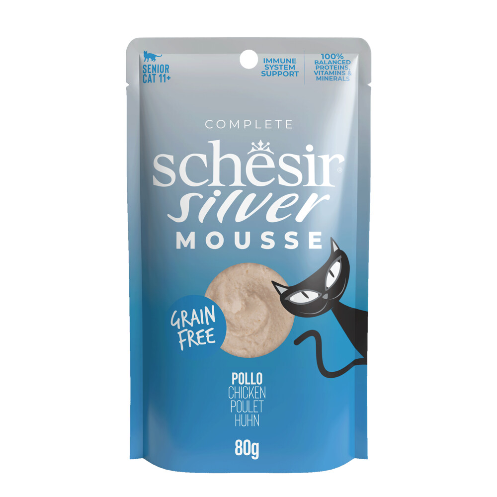 12x Schesir Silver Kat Mousse Kip80 gr