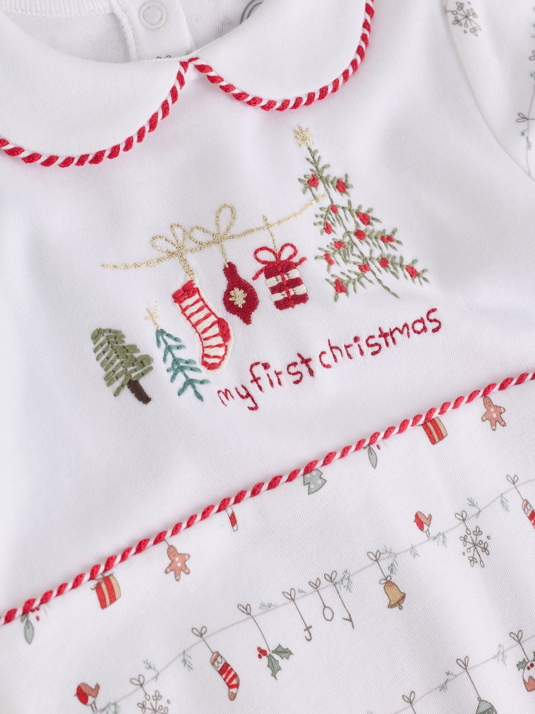 Wit - My First kerstbabypyjama (0-18mnd)
