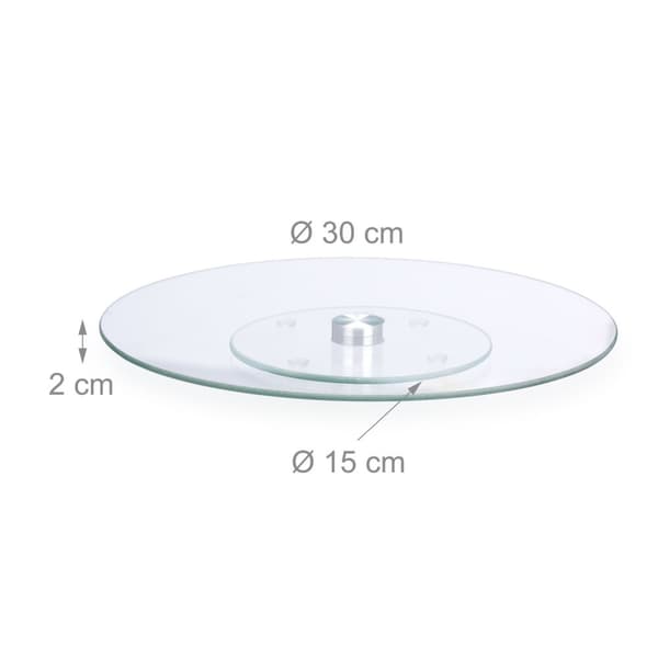 Roterende kakefat i glass