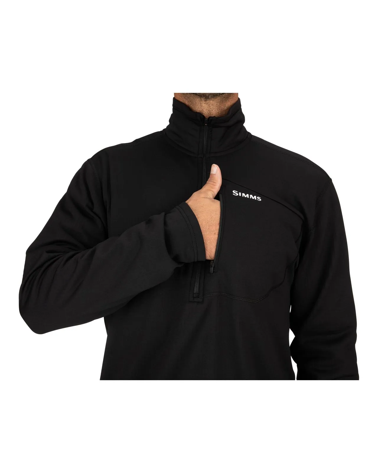 Simms Simms Thermal 1/4 Zip Top Black
