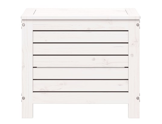 VIDAXL - Pouf Repose-pied de jardin blanc 62x31,5x52 cm bois de pin massif
