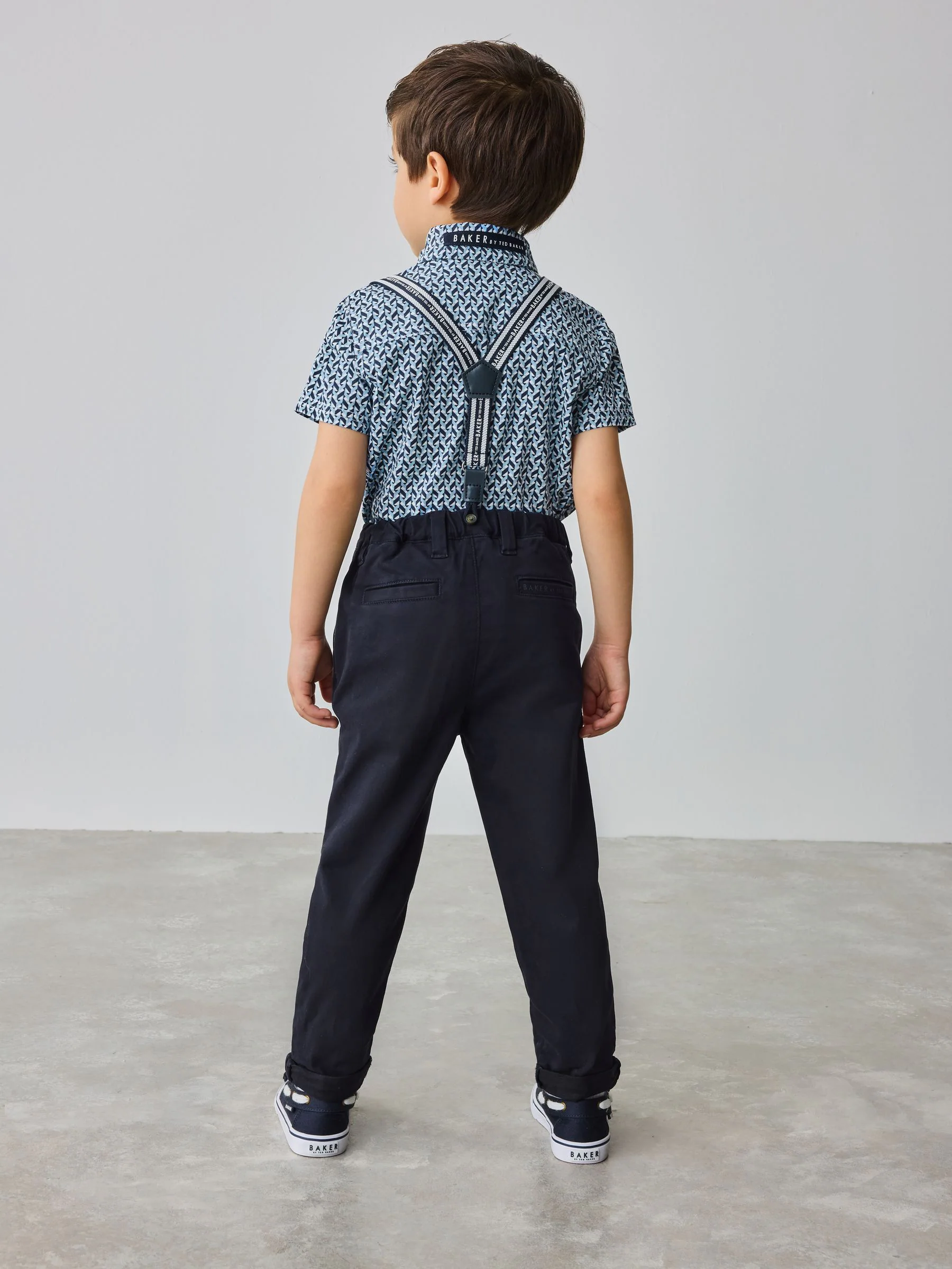 Marineblauw - Baker by Ted Baker Shirt Trousers and Braces Set