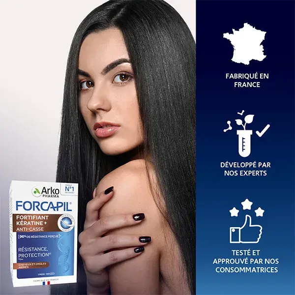 Arkopharma Forcapil Fortifiant Cheveux Kératine+ 60 gélules