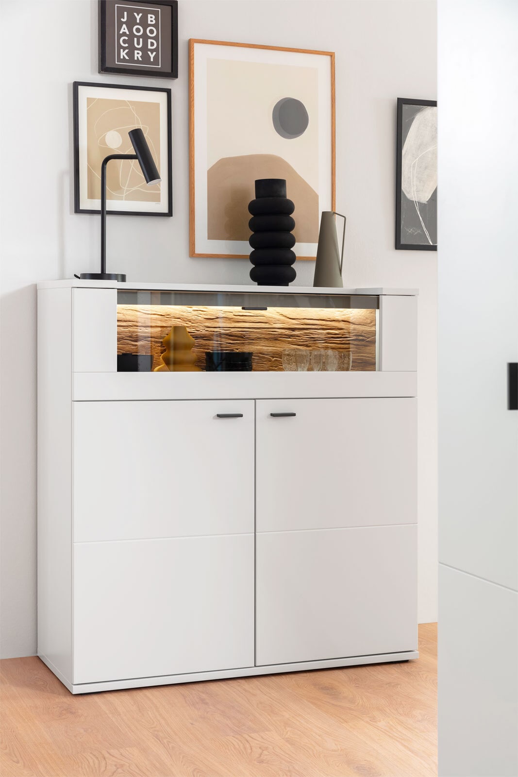Highboard Lissabon 110 x 118 x 44 cm Modern white
