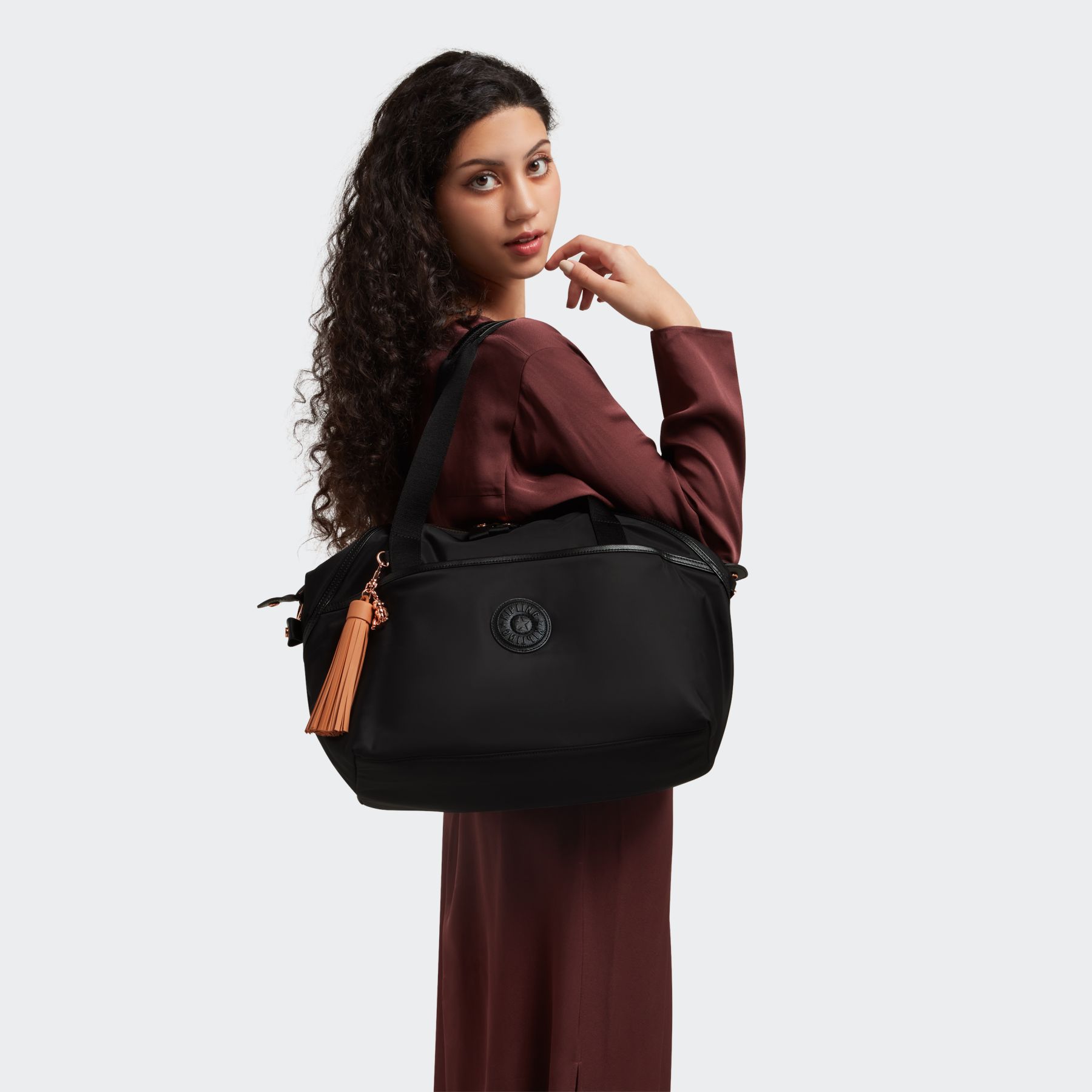 ART ORGANIZED Grand sac fourre-tout avec compartiment pour ordinateur portable - Rose Black