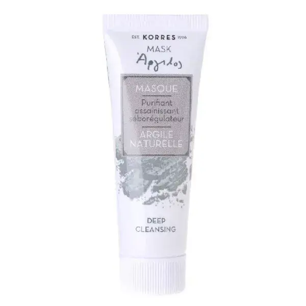 Máscara Purificante de Argila Natural Korres Beauty Shots, Limpeza e Controle de Oleosidade, 18ml