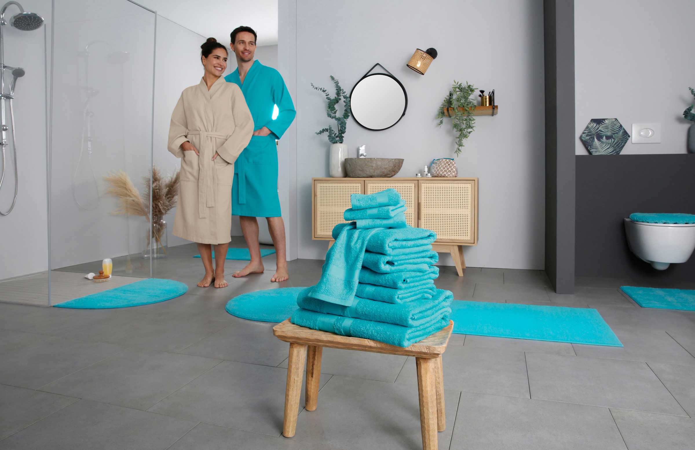 my home Handtuch Set »Vanessa, 10-tlg Handtuch-Set, in Standard- und Premium-Qualität, weich« Set 100% Baumwolle, Duschtücher, Handtücher, Gästetücher, mit Bordüre