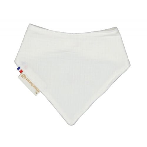 Bavoir bandana gaze de coton chantilly