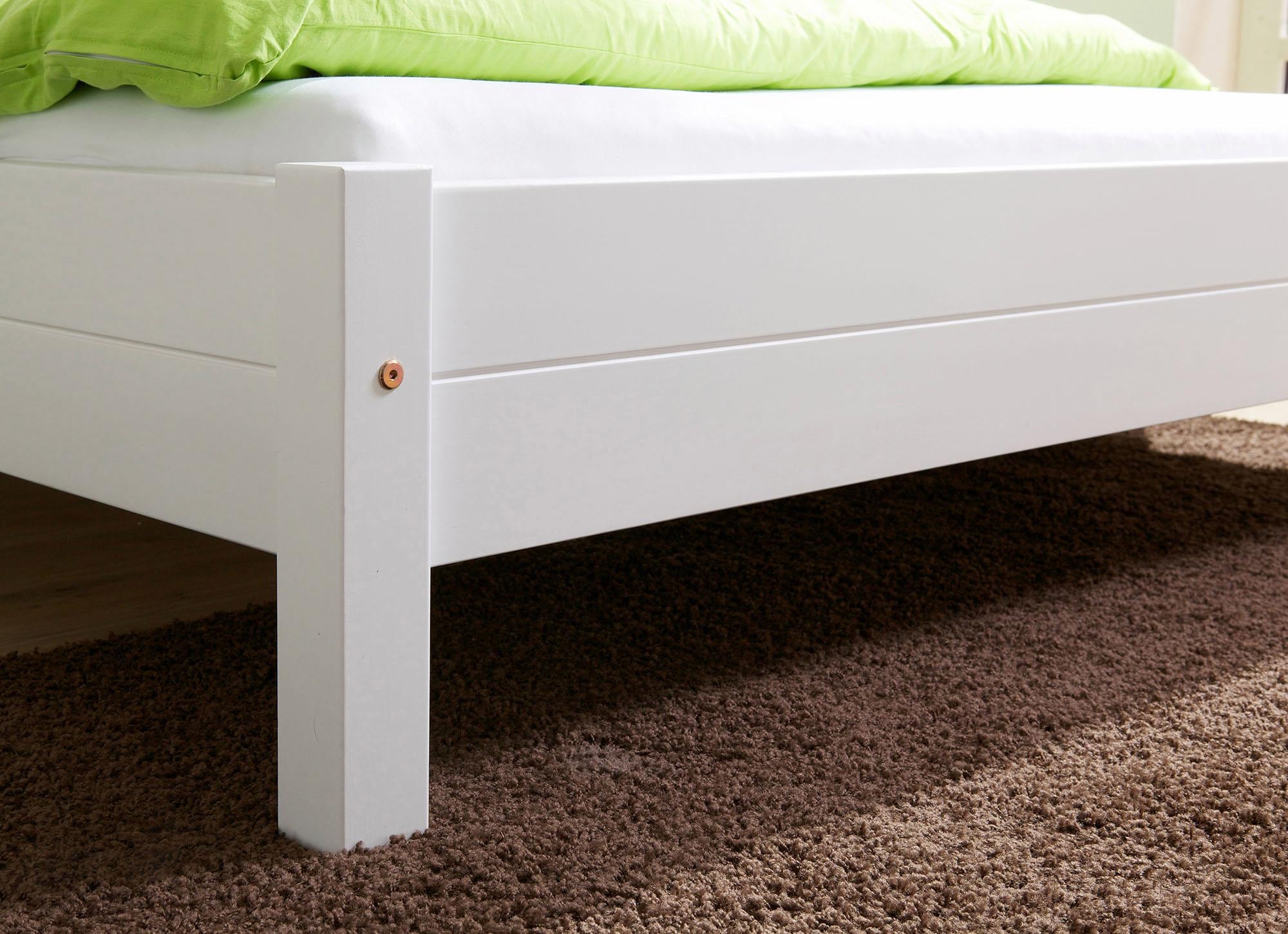 Ticaa Futonbett »Merci« Einzelbett, aus Kiefer Massivholz, inkl. Rollrost