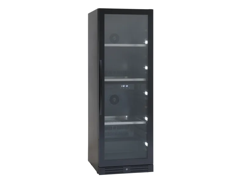 Scandomestic SV 1382 B - Vinkøleskab - 2 Zoner - bredde: 59.5 cm - dybde: 68.2 cm - højde: 176.4 cm - 461 liter - sort - Optil 138 flasker