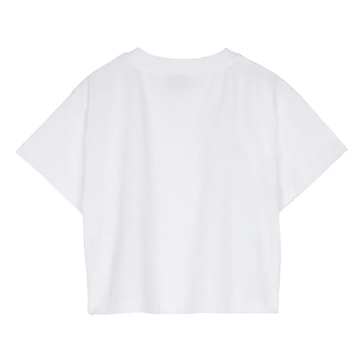 Finger in the nose T-shirt Oversized Crop Coton Bio | Blanc