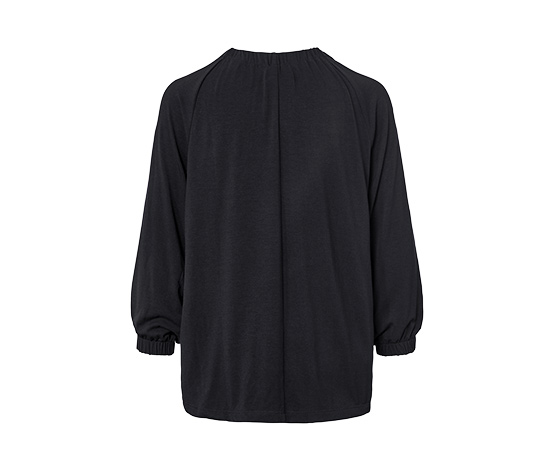 Shirt mit Raffung, schwarz