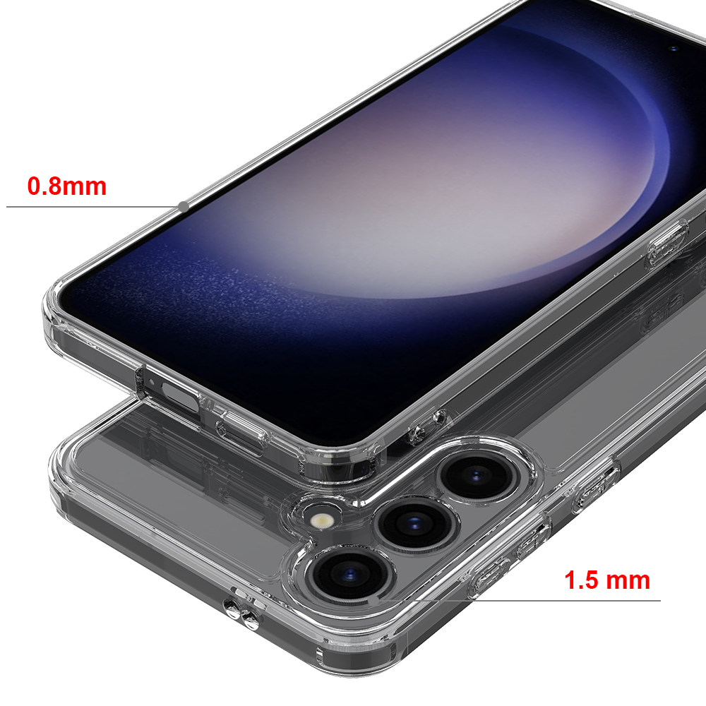 Samsung Galaxy S25 FE Hybrid Hülle TPU Bumper   Acryl Rückseite - Transparent