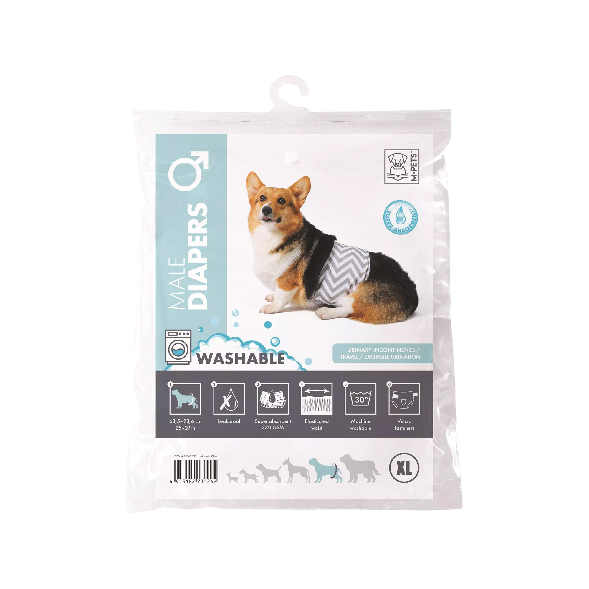 M-Pets wasbare luier voor Reuen