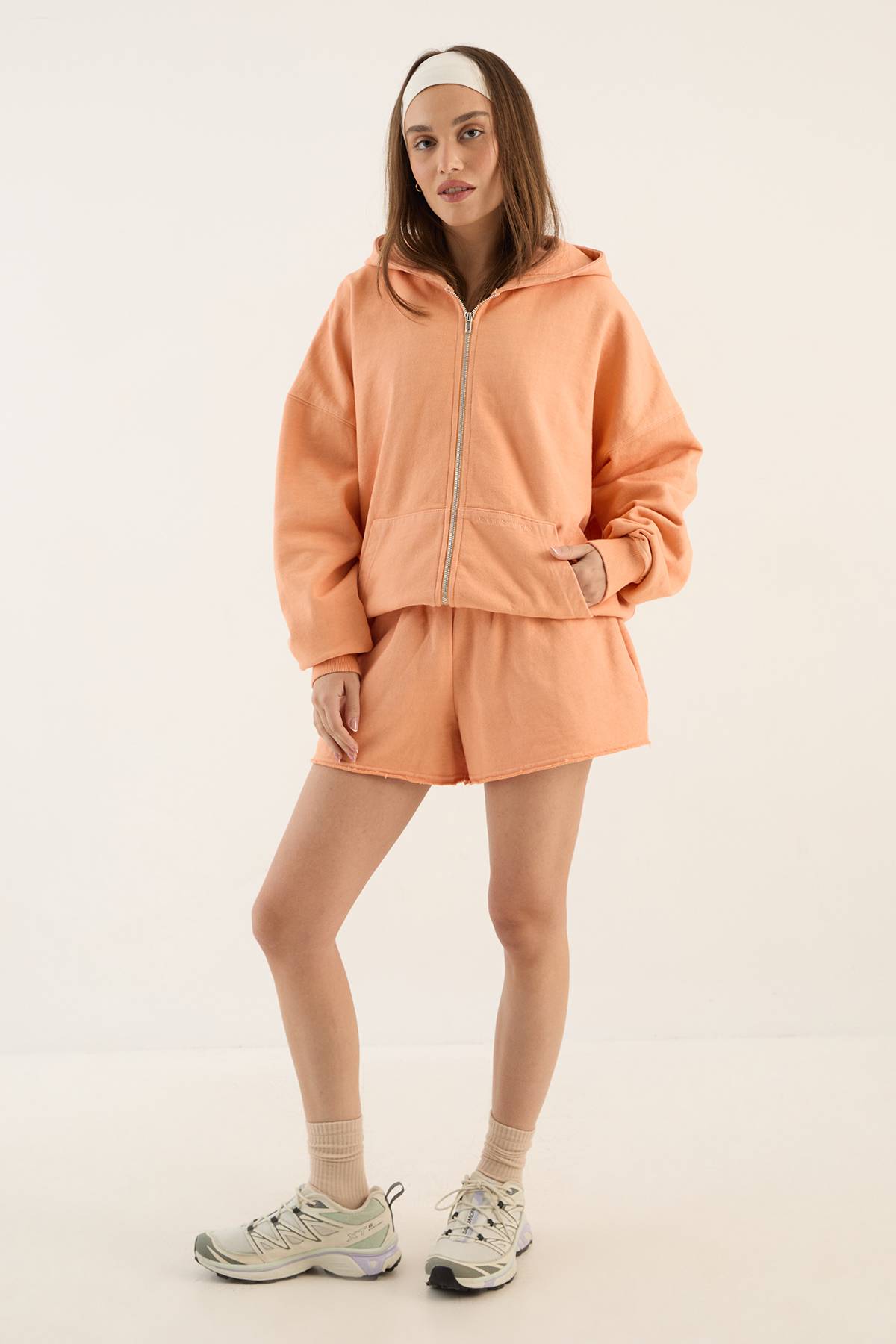 Sweat À Casynthétiqueche Zippé Oversize Délavé Poids Lourd Dsgn Studio