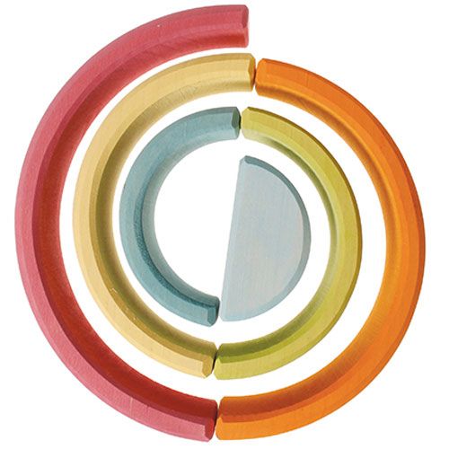 Grimm's regenboog stapeltoren pastel - 6 bogen 17 cm