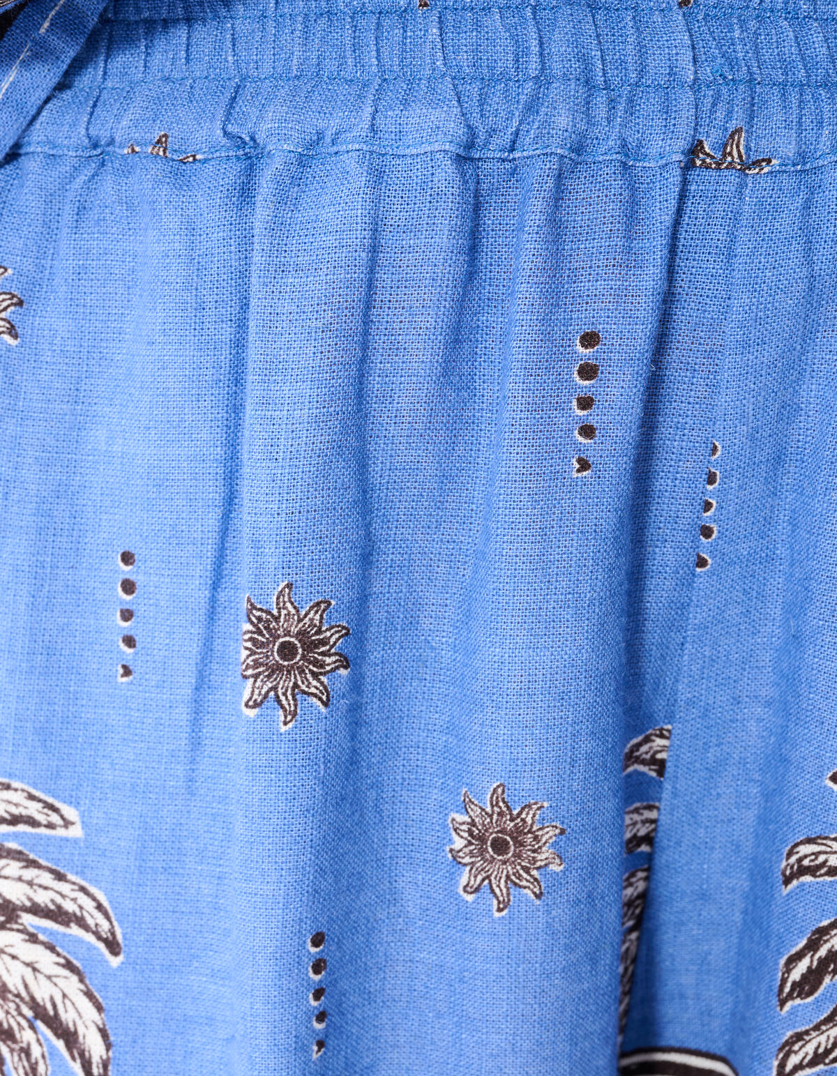 Palm Print Short Blauw