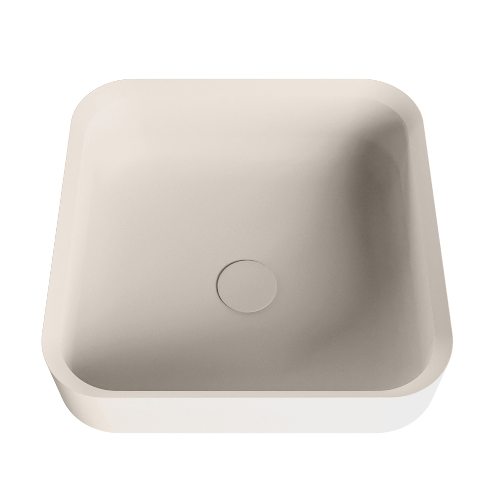 Mondiaz Binx Solid Surface waskom 36x36cm linen